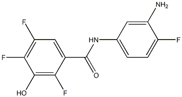 N-(3-amino-4-fluorophenyl)-2,4,5-trifluoro-3-hydroxybenzamide Structure