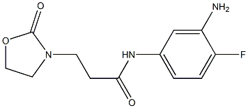 N-(3-amino-4-fluorophenyl)-3-(2-oxo-1,3-oxazolidin-3-yl)propanamide 구조식 이미지