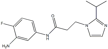 N-(3-amino-4-fluorophenyl)-3-[2-(propan-2-yl)-1H-imidazol-1-yl]propanamide Structure