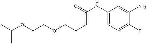 N-(3-amino-4-fluorophenyl)-4-[2-(propan-2-yloxy)ethoxy]butanamide 구조식 이미지