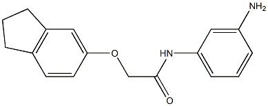 N-(3-aminophenyl)-2-(2,3-dihydro-1H-inden-5-yloxy)acetamide 구조식 이미지