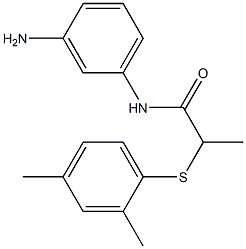 N-(3-aminophenyl)-2-[(2,4-dimethylphenyl)sulfanyl]propanamide Structure