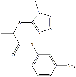 N-(3-aminophenyl)-2-[(4-methyl-4H-1,2,4-triazol-3-yl)sulfanyl]propanamide Structure