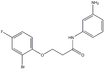 N-(3-aminophenyl)-3-(2-bromo-4-fluorophenoxy)propanamide 구조식 이미지