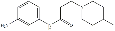 N-(3-aminophenyl)-3-(4-methylpiperidin-1-yl)propanamide Structure