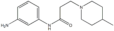 N-(3-aminophenyl)-3-(4-methylpiperidin-1-yl)propanamide 구조식 이미지