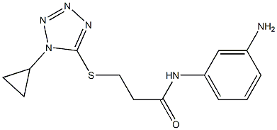 N-(3-aminophenyl)-3-[(1-cyclopropyl-1H-1,2,3,4-tetrazol-5-yl)sulfanyl]propanamide Structure