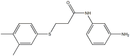 N-(3-aminophenyl)-3-[(3,4-dimethylphenyl)sulfanyl]propanamide Structure
