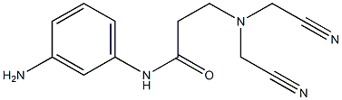 N-(3-aminophenyl)-3-[bis(cyanomethyl)amino]propanamide 구조식 이미지