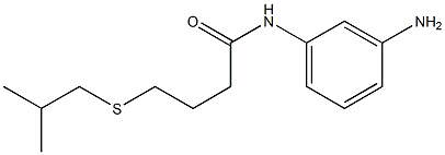 N-(3-aminophenyl)-4-[(2-methylpropyl)sulfanyl]butanamide 구조식 이미지