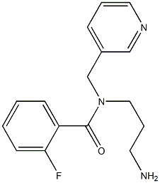 N-(3-aminopropyl)-2-fluoro-N-(pyridin-3-ylmethyl)benzamide 구조식 이미지