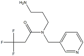 N-(3-aminopropyl)-3,3,3-trifluoro-N-(pyridin-3-ylmethyl)propanamide 구조식 이미지