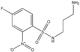 N-(3-aminopropyl)-4-fluoro-2-nitrobenzene-1-sulfonamide Structure