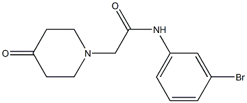 N-(3-bromophenyl)-2-(4-oxopiperidin-1-yl)acetamide 구조식 이미지