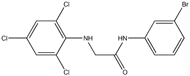 N-(3-bromophenyl)-2-[(2,4,6-trichlorophenyl)amino]acetamide 구조식 이미지