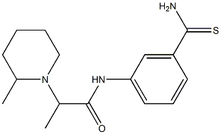 N-(3-carbamothioylphenyl)-2-(2-methylpiperidin-1-yl)propanamide 구조식 이미지