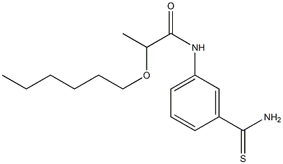N-(3-carbamothioylphenyl)-2-(hexyloxy)propanamide 구조식 이미지