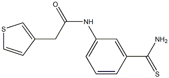 N-(3-carbamothioylphenyl)-2-(thiophen-3-yl)acetamide 구조식 이미지