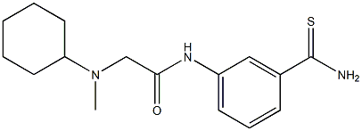 N-(3-carbamothioylphenyl)-2-[cyclohexyl(methyl)amino]acetamide 구조식 이미지