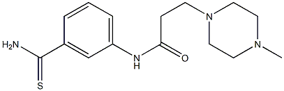 N-(3-carbamothioylphenyl)-3-(4-methylpiperazin-1-yl)propanamide 구조식 이미지