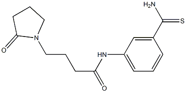 N-(3-carbamothioylphenyl)-4-(2-oxopyrrolidin-1-yl)butanamide 구조식 이미지