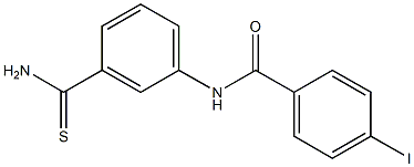 N-(3-carbamothioylphenyl)-4-iodobenzamide 구조식 이미지