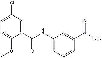 N-(3-carbamothioylphenyl)-5-chloro-2-methoxybenzamide 구조식 이미지