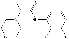 N-(3-chloro-2-fluorophenyl)-2-(piperazin-1-yl)propanamide 구조식 이미지