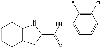 N-(3-chloro-2-fluorophenyl)-octahydro-1H-indole-2-carboxamide 구조식 이미지