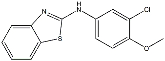 N-(3-chloro-4-methoxyphenyl)-1,3-benzothiazol-2-amine 구조식 이미지