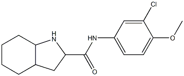 N-(3-chloro-4-methoxyphenyl)-octahydro-1H-indole-2-carboxamide 구조식 이미지