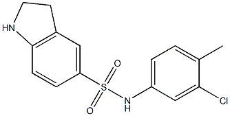 N-(3-chloro-4-methylphenyl)-2,3-dihydro-1H-indole-5-sulfonamide 구조식 이미지