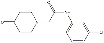 N-(3-chlorophenyl)-2-(4-oxopiperidin-1-yl)acetamide Structure