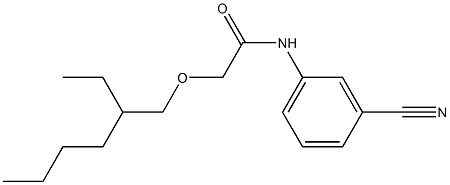 N-(3-cyanophenyl)-2-[(2-ethylhexyl)oxy]acetamide Structure