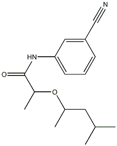 N-(3-cyanophenyl)-2-[(4-methylpentan-2-yl)oxy]propanamide 구조식 이미지