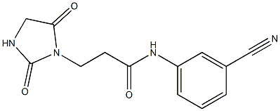 N-(3-cyanophenyl)-3-(2,5-dioxoimidazolidin-1-yl)propanamide 구조식 이미지