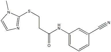 N-(3-cyanophenyl)-3-[(1-methyl-1H-imidazol-2-yl)sulfanyl]propanamide Structure