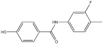 N-(3-fluoro-4-methylphenyl)-4-hydroxybenzamide 구조식 이미지