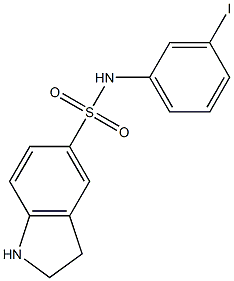 N-(3-iodophenyl)-2,3-dihydro-1H-indole-5-sulfonamide 구조식 이미지