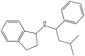 N-(3-methyl-1-phenylbutyl)-2,3-dihydro-1H-inden-1-amine 구조식 이미지