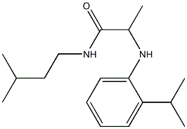 N-(3-methylbutyl)-2-{[2-(propan-2-yl)phenyl]amino}propanamide 구조식 이미지