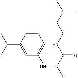 N-(3-methylbutyl)-2-{[3-(propan-2-yl)phenyl]amino}propanamide Structure