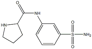 N-(3-sulfamoylphenyl)pyrrolidine-2-carboxamide 구조식 이미지