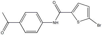 N-(4-acetylphenyl)-5-bromothiophene-2-carboxamide 구조식 이미지