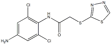 N-(4-amino-2,6-dichlorophenyl)-2-(1,3,4-thiadiazol-2-ylsulfanyl)acetamide Structure