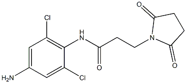 N-(4-amino-2,6-dichlorophenyl)-3-(2,5-dioxopyrrolidin-1-yl)propanamide 구조식 이미지