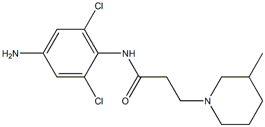 N-(4-amino-2,6-dichlorophenyl)-3-(3-methylpiperidin-1-yl)propanamide Structure