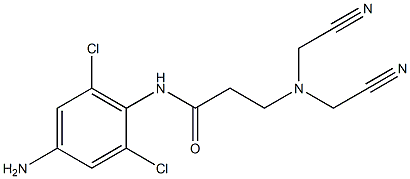 N-(4-amino-2,6-dichlorophenyl)-3-[bis(cyanomethyl)amino]propanamide 구조식 이미지