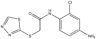 N-(4-amino-2-chlorophenyl)-2-(1,3,4-thiadiazol-2-ylsulfanyl)acetamide 구조식 이미지