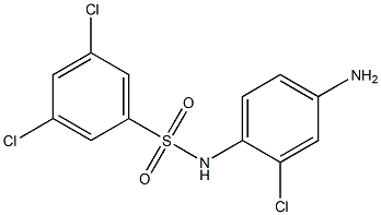 N-(4-amino-2-chlorophenyl)-3,5-dichlorobenzene-1-sulfonamide 구조식 이미지